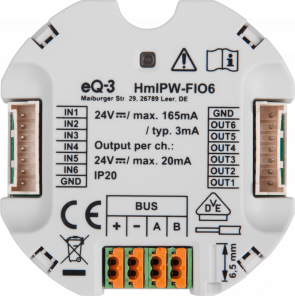 Homematic IP Wired IO Modul Unterputz – 6-fach